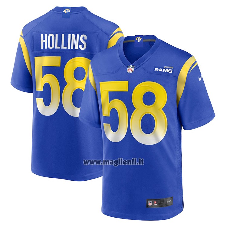 Maglia NFL Game Los Angeles Rams Justin Hollins Blu